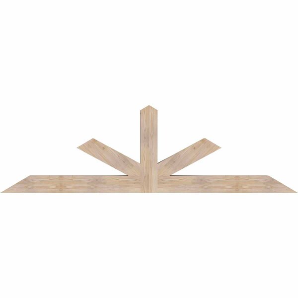 Ekena Millwork Saratoga Smooth Timber Gable Bracket, Douglas Fir, 96"W x 28"H x 5 1/2"D x 5 1/2"F, 7/12 Pitch GBW096X28X0606SAR00SDF - main